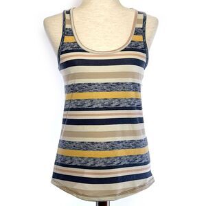 Neon Soul Striped Sleeveless Stretchy Tank XS